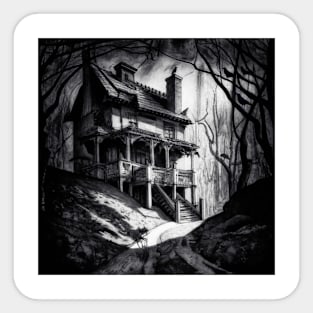 Scary Haunted Mansion Sticker